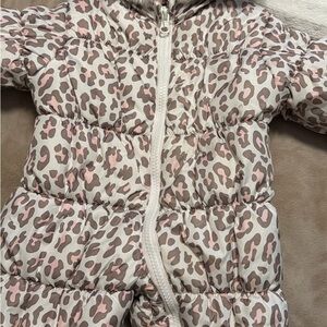 Carter's Pink and Brown Cheetah Print  onesie